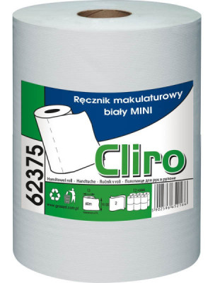 RĘCZNIK CLIRO MINI 2 WARSTWOWY BIAŁY 75% 62375