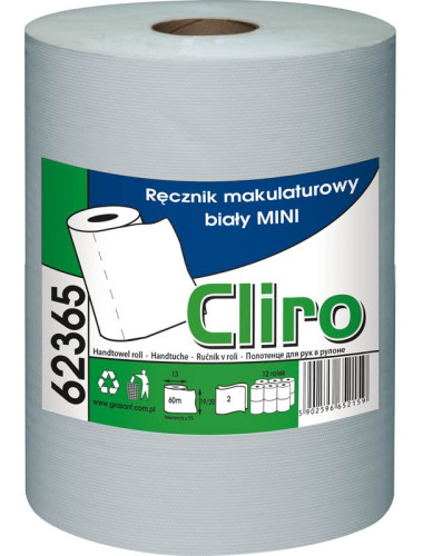 RĘCZNIK CLIRO MINI 2 WARSTWOWY BIAŁY 65% 62365