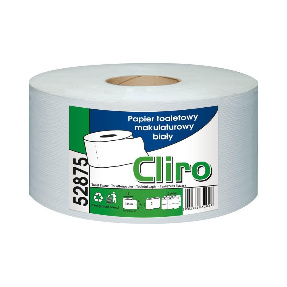 CLIRO PAPIER TOALETOWY 2W BIAŁY 75% 52875