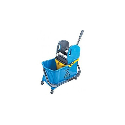 Wózek jednowiaderkowy 1x24l na kółkach + wyciskarka szczękowa + wiaderko 10l HTS731