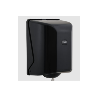 Podajnik do ręczników w roli centralnego dozowania FEEDPOINT czarny  otwierany od góry ABS