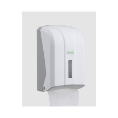 Podajnik papieru toaletowego w listkach biały ABS